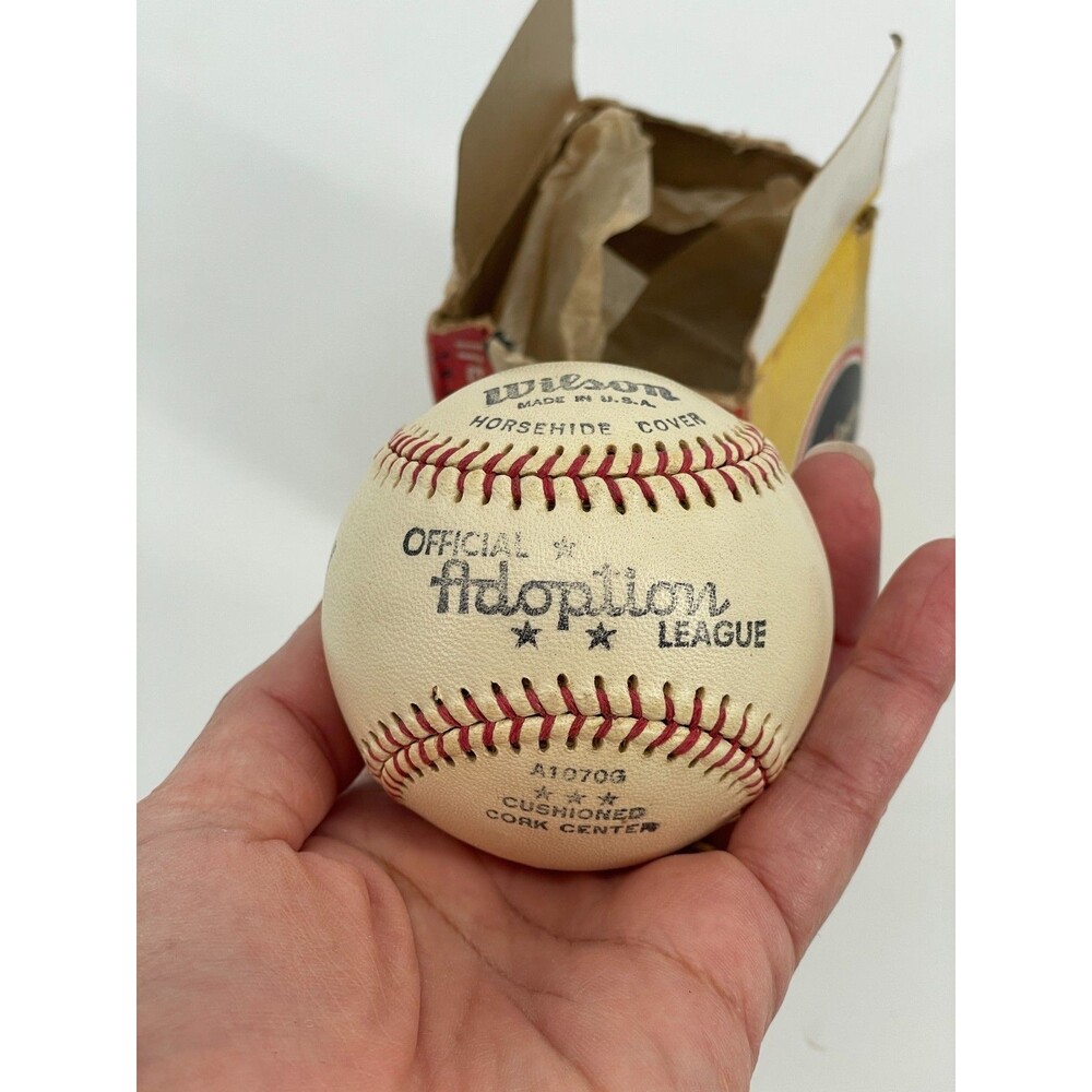 Vintage Wilson Official Adoption League Baseball Ball Used A1070 Lot of 2